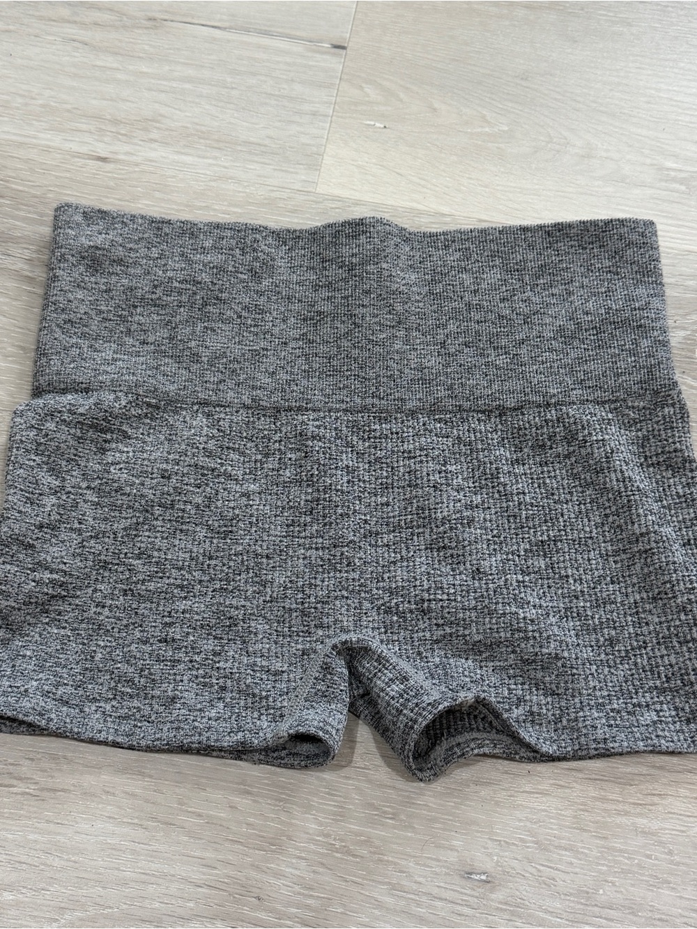 Colsie Heather Gray High-Waist Bike Shorts